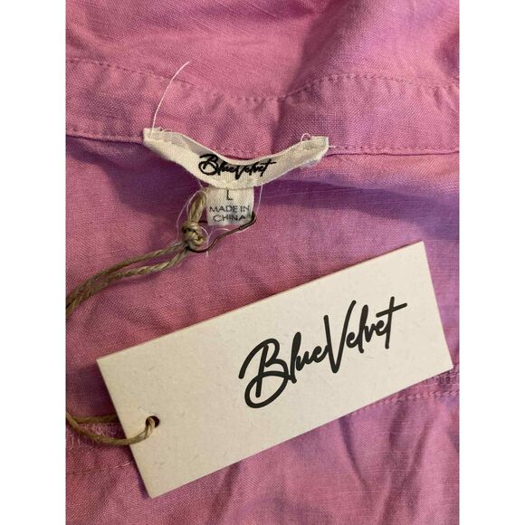 Blue Velvet | NWT Utility Style Pink Zip front Romper | Large - Picture 2 of 4